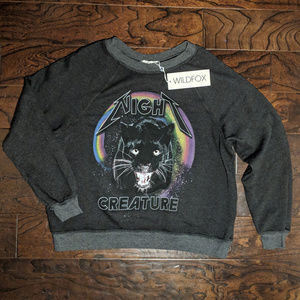 NWT - WILDFOX "NIGHT CREATURE" sweatshirt size M